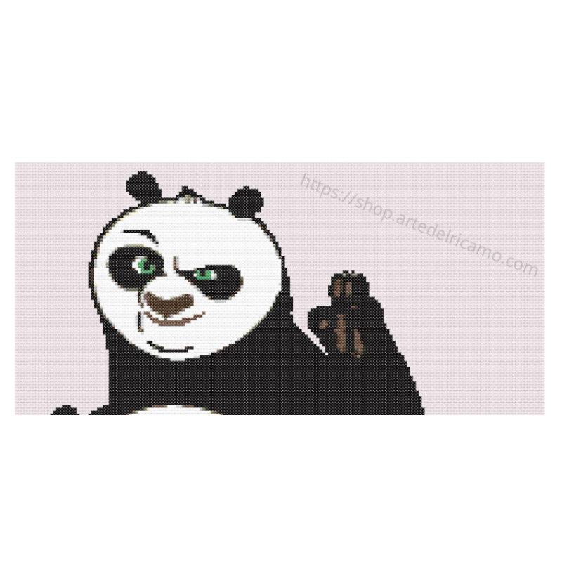 Esquema Punto de Cruz - Kung fu Panda - Po